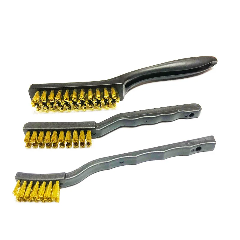 2 spazzole metalliche, spazzole metalliche e spazzole in rame, in acciaio inox, per rimuovere la ruggine, rimuovere gli strumenti di pulizia, parti meccaniche, accessori per la pulizia