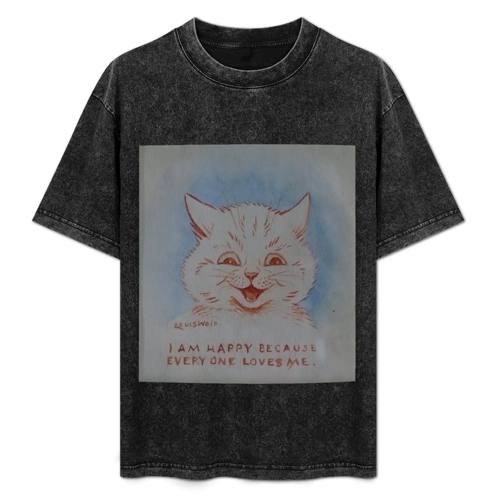 

cat paintings by louis wain T-Shirt Casual Loose Fit Summer Tee Shirt