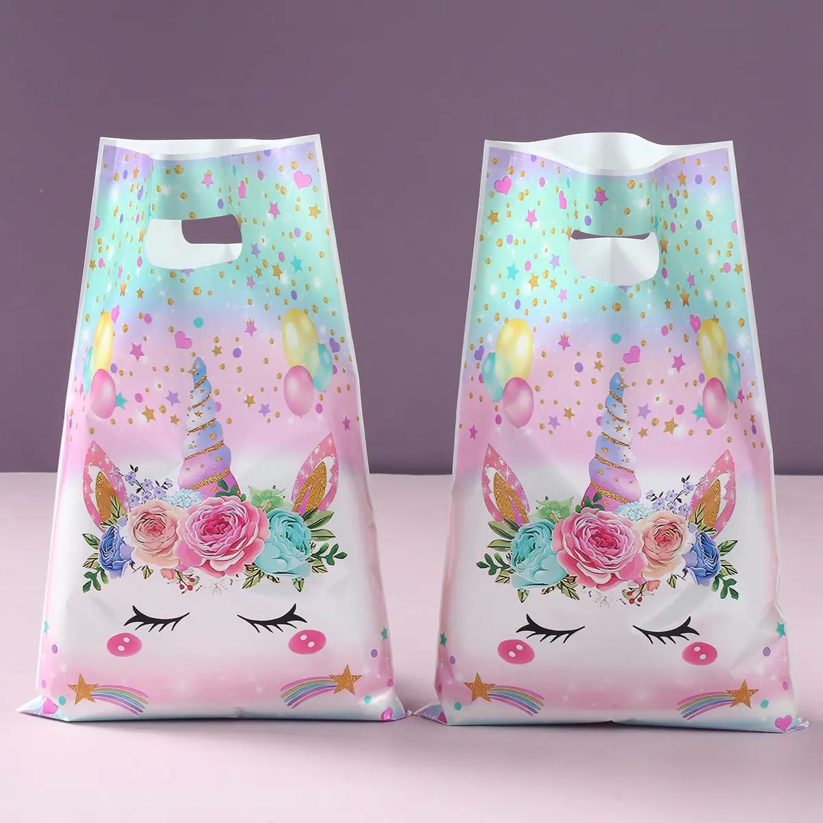 Children's Party Candy Bags Unicorn Farm Strawberry Butterfly Party Decoration Kids Girls Gift Bag 1st Birthday Party Supplies