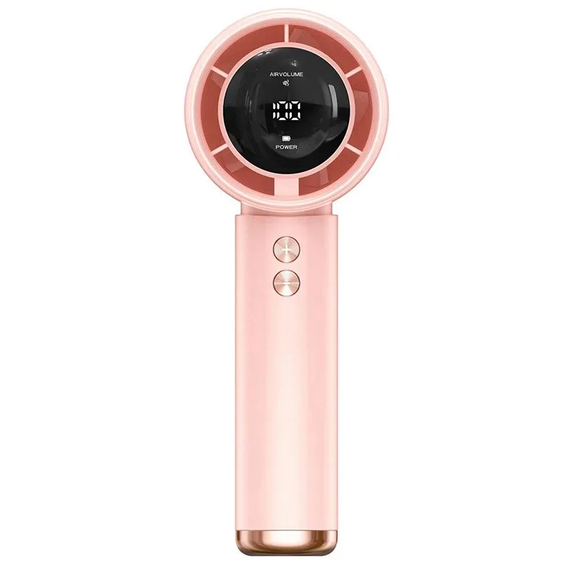 2PCS USB Rechargeable High Speed Turbo Handheld Mini Fan Strong Wind Portable For Outdoor Daily Use