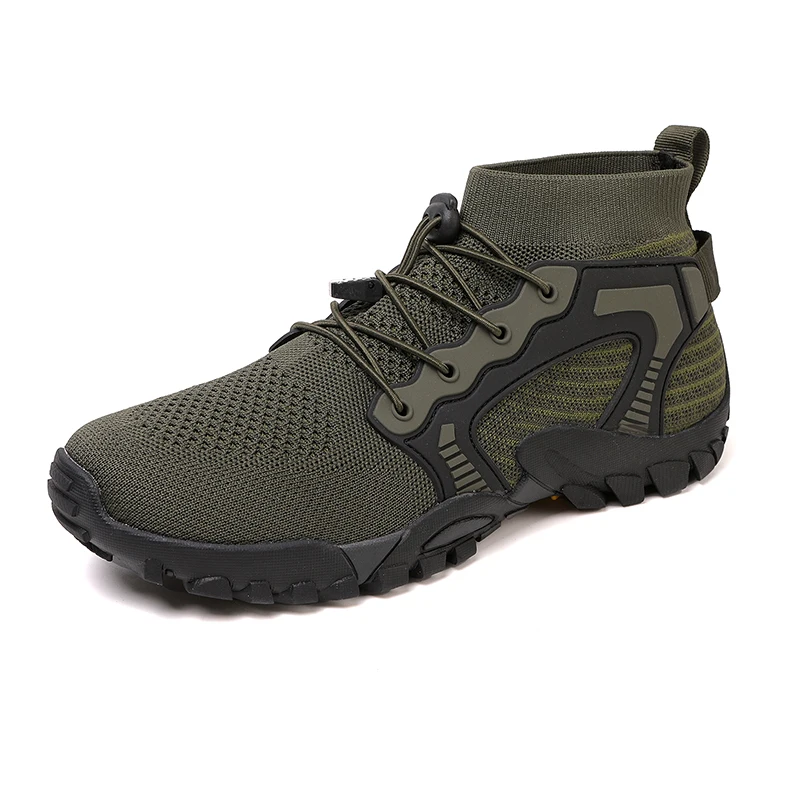 Big Size High Top Hiking Shoes Men 38-48 Breathable Mesh Outdoor Trekking Boots Non Slip  Trail Running Camping Sneakers