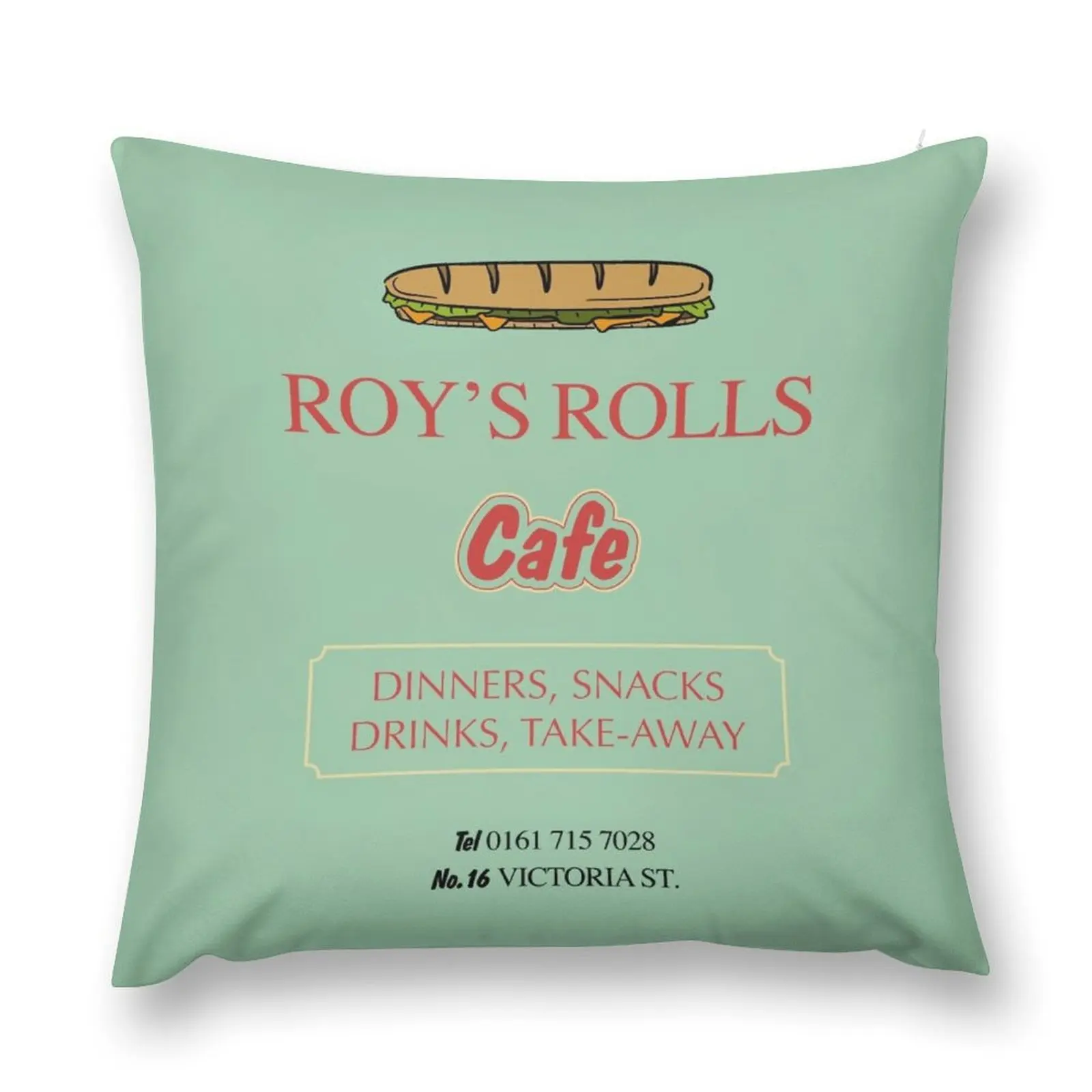 

Roy_s Rolls Cafe Throw Pillow Decorative Sofa Cushion Pillows Aesthetic Rectangular Cushion Cover christmas pillow case pillow