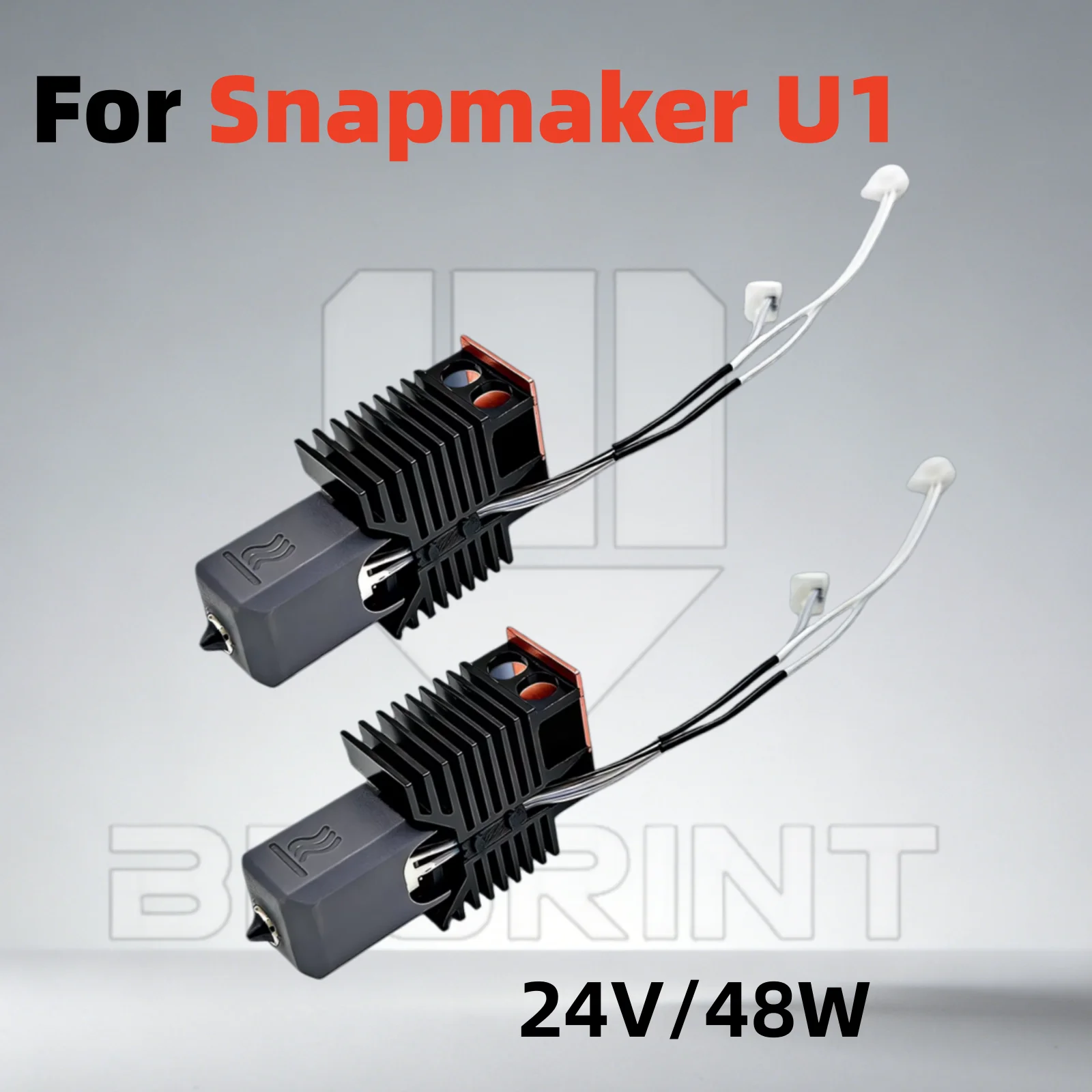 

Quick-Swap Hotend 24V 48W 300℃ for Snapmaker U1, 0.4MM Nozzle and Heating Block with Nozzle Parking and Silicone Brush for U1