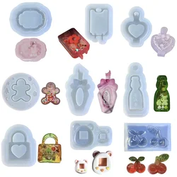 Quicksand Silicone Molds Resin Casting Shaker Mold Perfume Bottle Epoxy Mold for DIY Pendant Keychain Jewelry Making