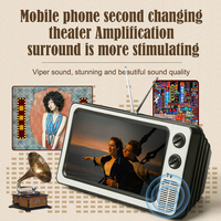 Phone Screen Magnifier Enlarged Expand Stand Phone Holder HD Video Amplifier Eyes Protection Retro TV Box For Iphone Xiaomi