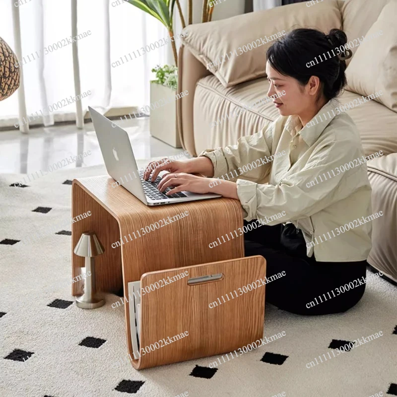 Nordic N-Shaped Coffee Table Creative Solid Wood Side Table for Living Room Minimalist Designer Sofa Desk Compact Home Furniture