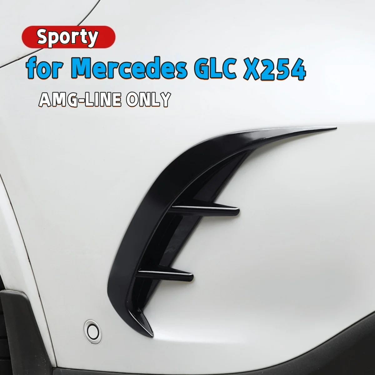 

Rear Bumper Diffuser Side Splitter Lip for 2022-2025 Mercedes GLC X254 GLC200 GLC300 GLC350 GLC400 GLC450 AMG-LINE SUV Spoiler