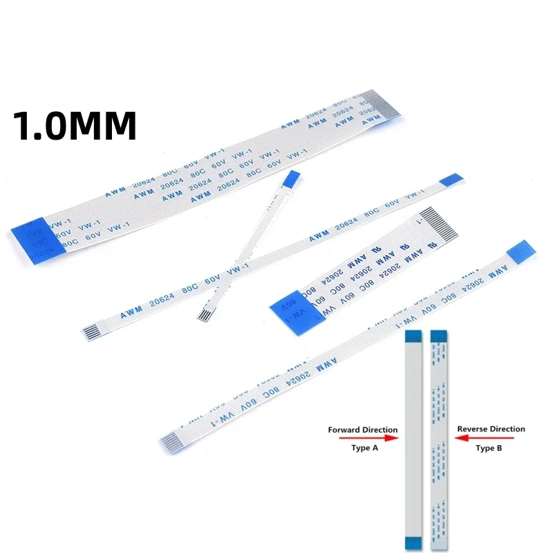 Fpc/ffc-フレキシブルフラットケーブル,リボン,トランスポーター,24, 26, 30, 32, 34, 40ピンピッチ,0.5, 1.0mm, 6, 10, 15, 20 25, 30, 40cm, 10個