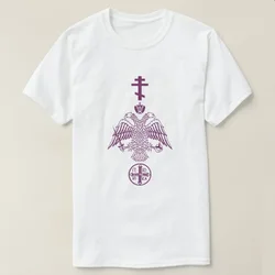 New 100% Cotton O-Neck Short Sleeve Casual Mens T-shirt Orthodox Cross XC NIKA Christogram Byzantine Christian Eagle T-Shirt