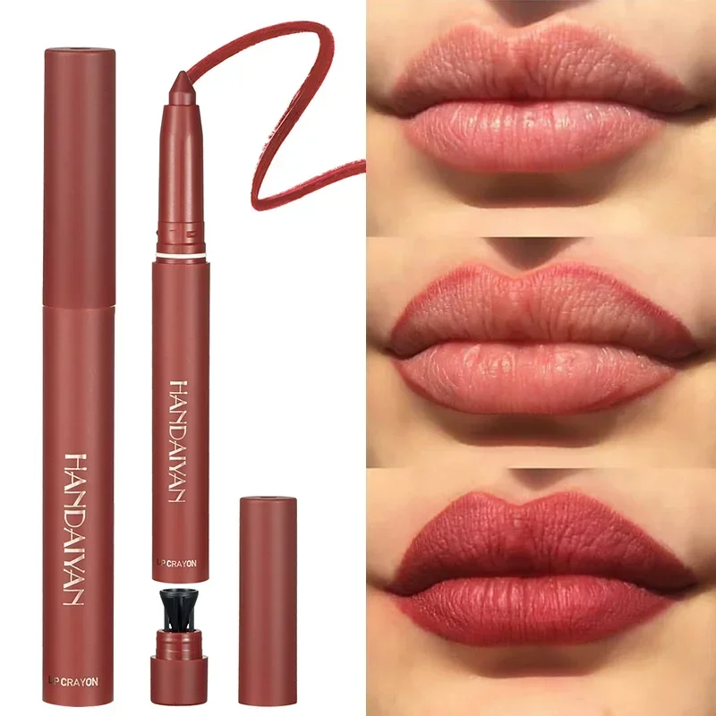 6 Colors Velvet Matte Lips Liner Pencil Nude Dark Red Sexy Lipstick Waterproof Long Lasting Color Rendering Lips Beauty Cosmetic