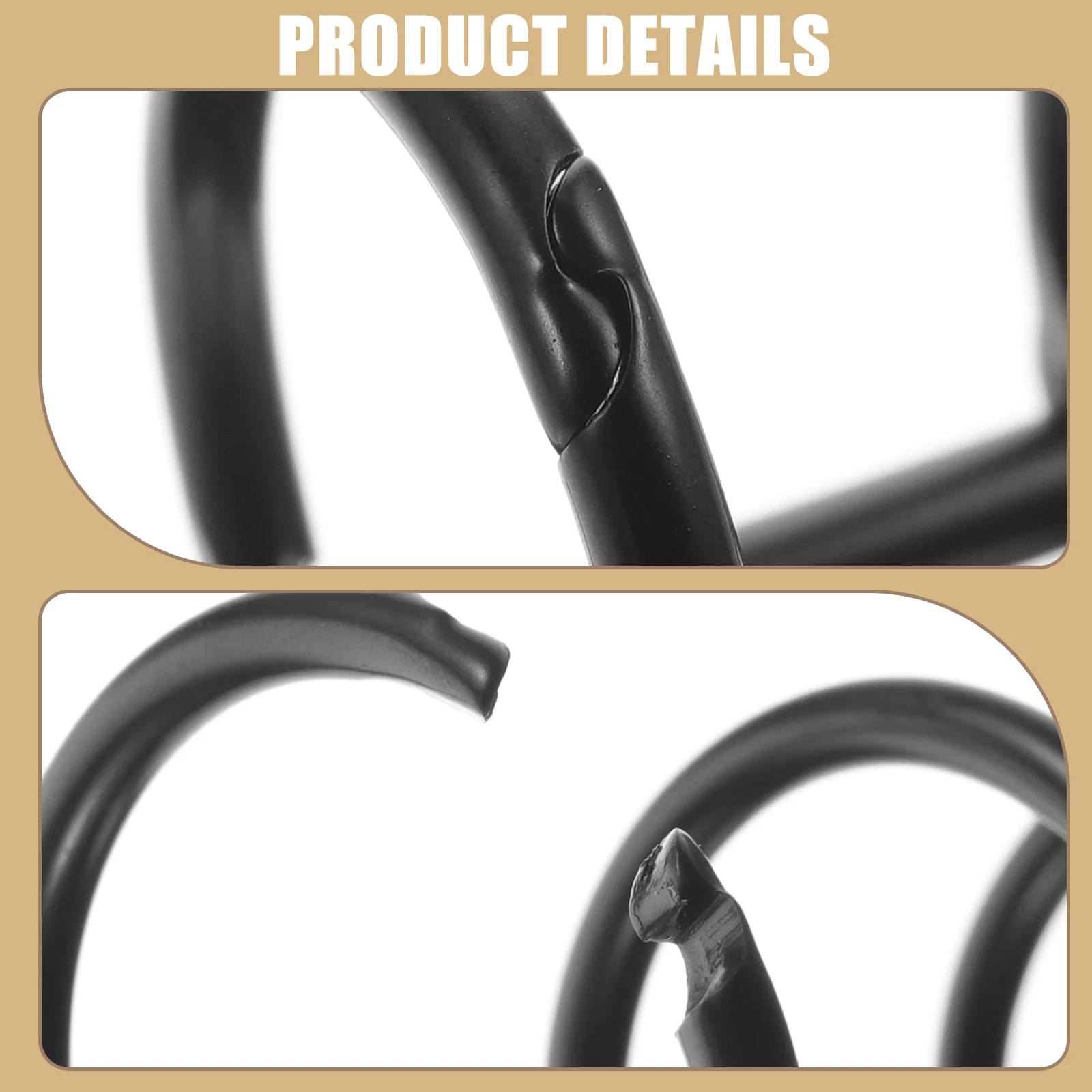 

6pcs Metal Binder Rings Alloy Book Circles Three-Hole Loose Leaf Snap For Office School Diy Notepad Scrapbook Stationery File