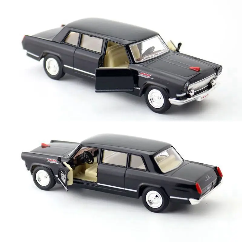 Simulation 1:36 Red Flag CA770 sedan with retractable doors, alloy car model, children's gift ornament