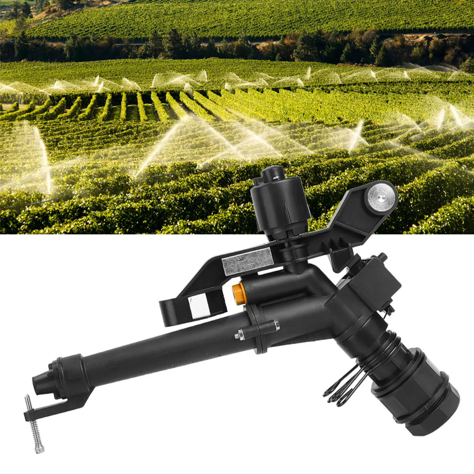 Garden Sprinkler 1.5in to 1in DN25 Female Thread Adjustable 360 Degree Rotating Rocking Arm Sprinkler Farm Irrigation