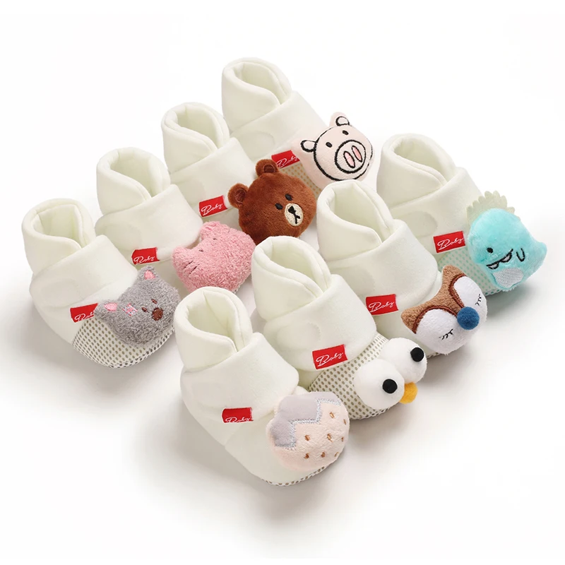 

Winter Fashion New Baby Cute Cartoon Animal Plush Cotton Shoes