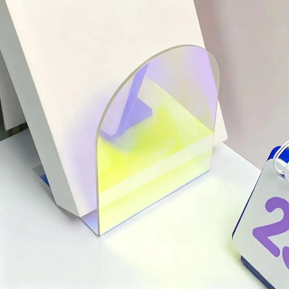 Durable Shelf Decor for Magazines Acrylic Bookends for Shelves Acrylic Bookends Set Heavy Duty Decorative Book Holders for Books