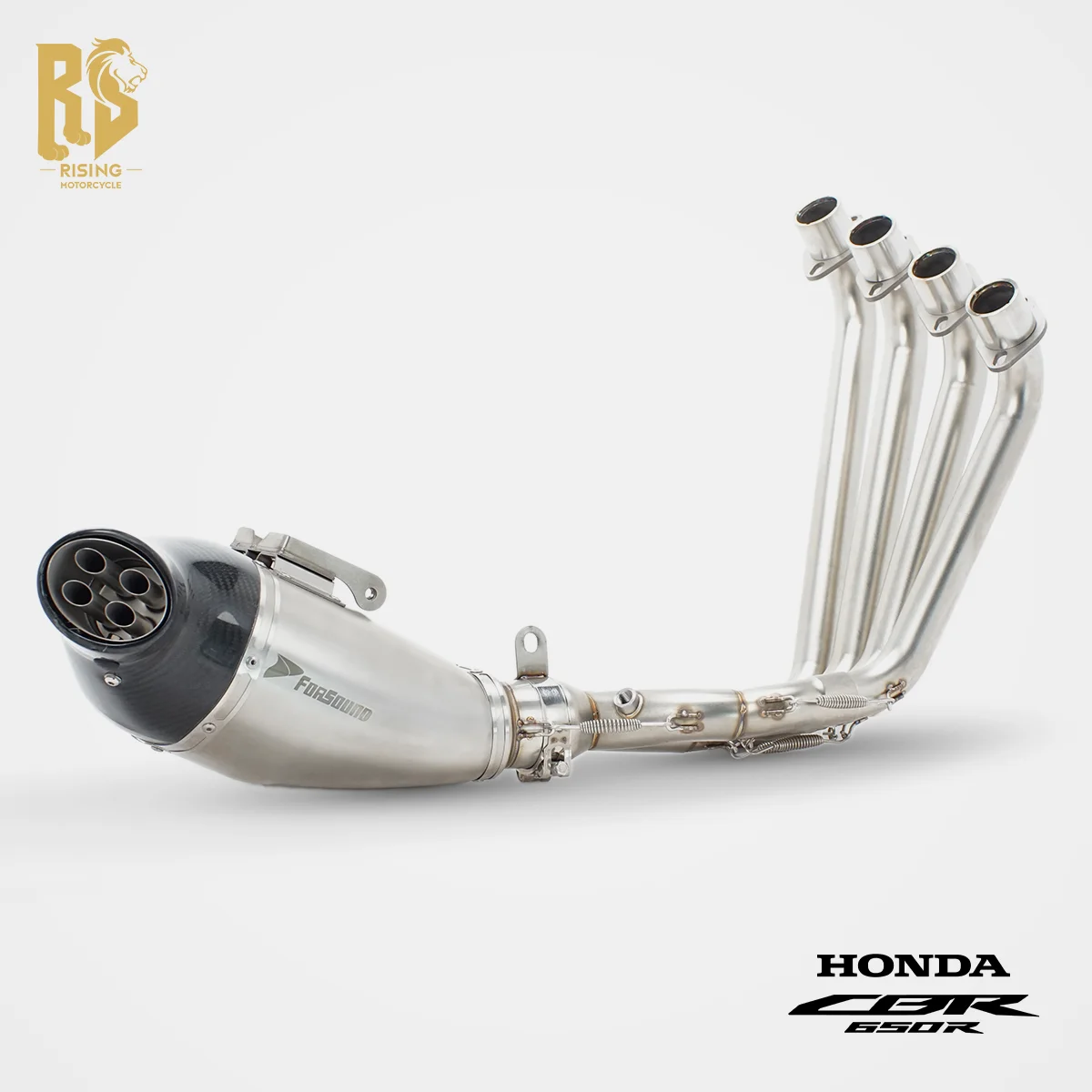 

For CBR650R/F CB650R carbon fiber tailpipe bottom outlet full section exhaust pipe running mountain track commuting mod2014-2026