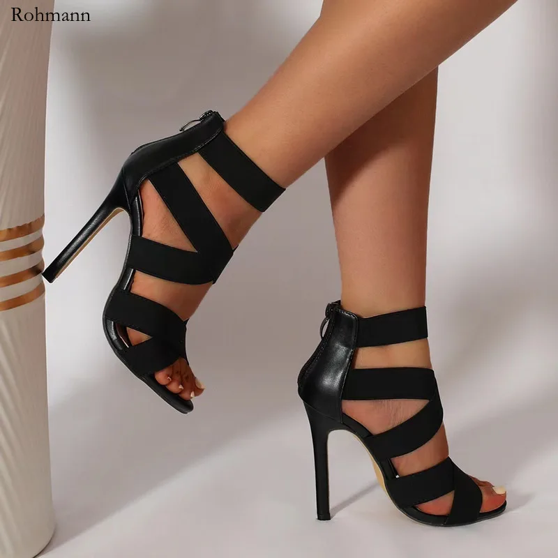 Summer Bandage Peep Toe Super Heel Sandals Sexy Buckle Strap Ankle-Wrap Ladies Club Women sandls