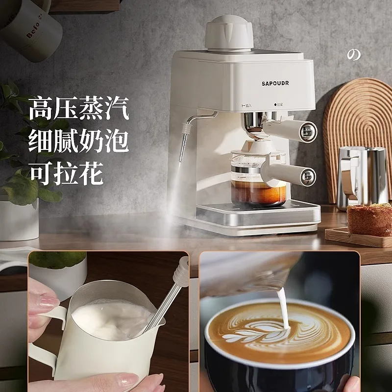 custom.[One-Extraction] SAPOUDR/EA09 Retro Italian Coffee Home Use, Small Fully Semi-Automatic Milk Frother