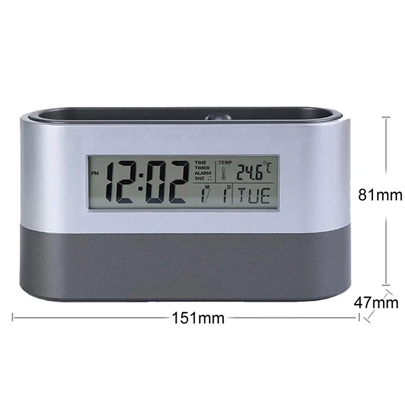 Bedroom Pen Holder Clock Display Home Countdown Digital Electronic Plastic Temperature Thermometer Timer Useful