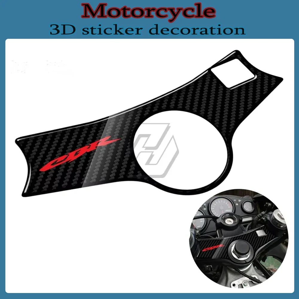 Defender triplo giogo superiore effetto carbonio 3D per adesivo forcella anteriore moto Honda CBR600 1999-2002