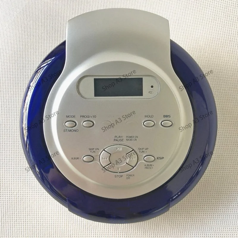 Portable CD Player Walkman Bass Boost System High Quality Music Shockproof MP3 Format Discs LCD Display Audio Interface