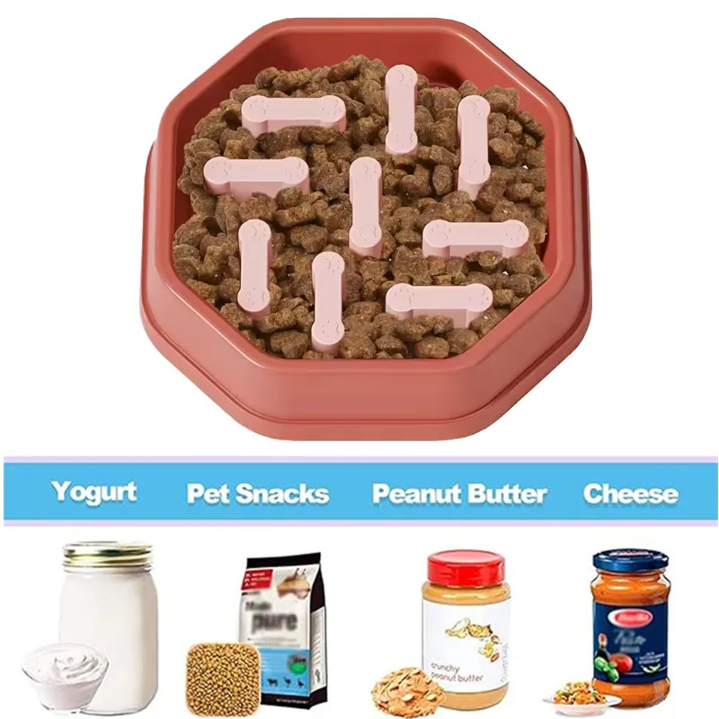 

Pet slow food bowl dog anti choking slow food bowl adjustable difficulty cat slow food bowl anti slip anti overturn