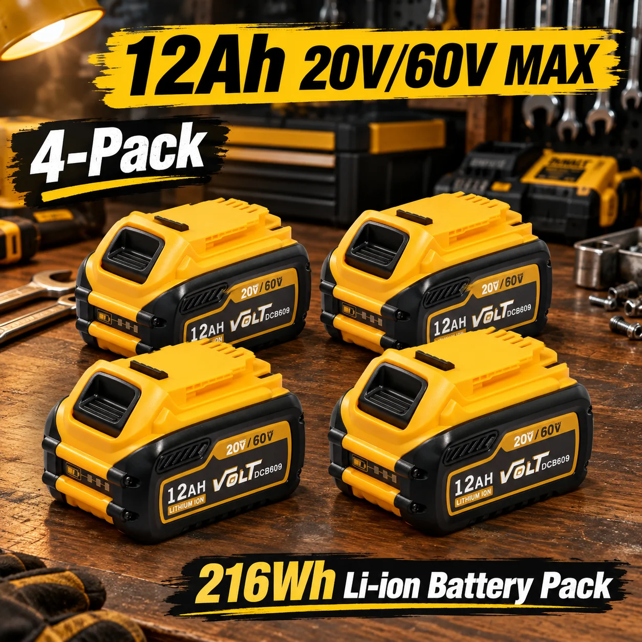 12.0Ah 20V/60V MAX Battery Pack for DeWalt DCB609 DCB612 DCB606