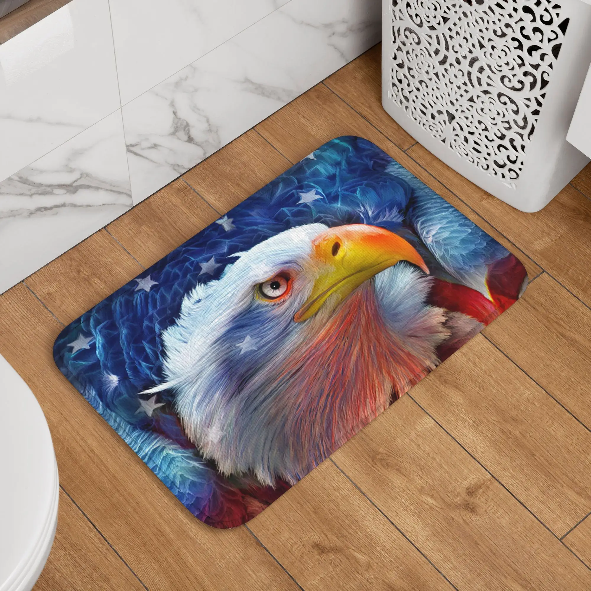 Custom American Eagle Doormat Anti-Slip Bath Kitchen Mat Bedroom Balcony Floor Door Entrance Carpet Rug