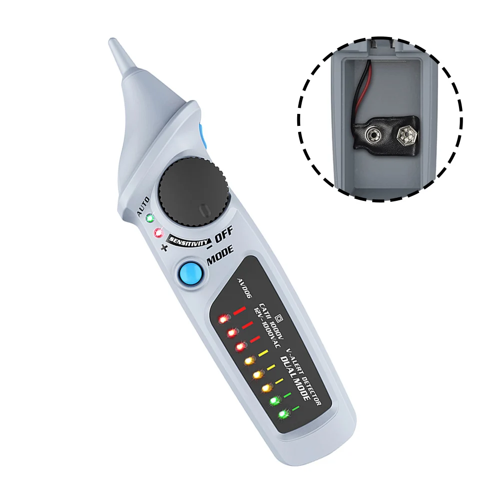 AVD06 Voltage Tester Non Contact for Electrical Induction Detection AC 12V 1000V and 48V 1000V Size 175x46x36mm