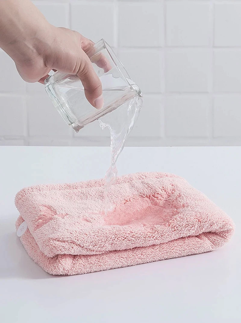 Frauen langes Haar schnell trocknendes Haar Handtuch weiche Mikro faser Handtücher Dusch haube Handtuch kappe Super Absorption Haartrock nung Kappe – Detail 5