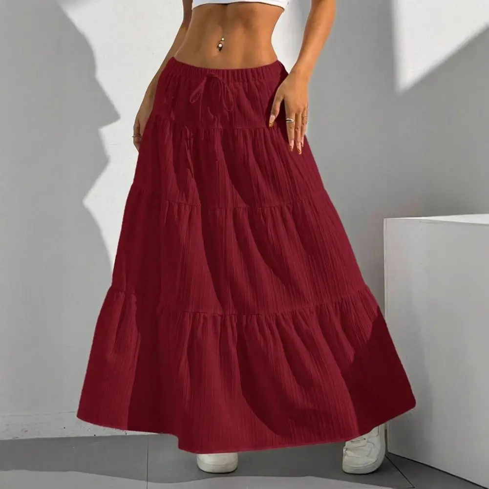 

2026 Retro spring A-LINE Elastic waist Women Girls Shorts layered skirt Wear Thin knee clothes