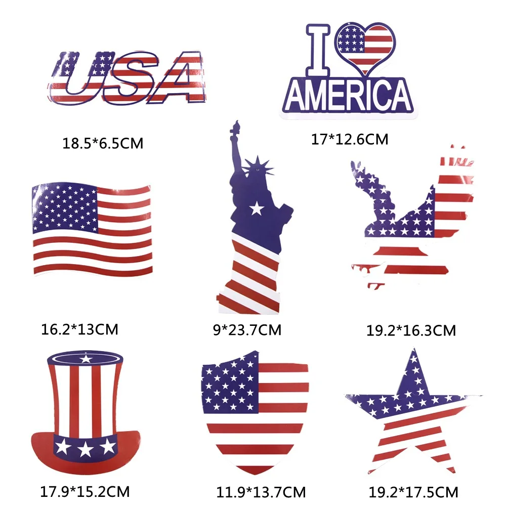 50Sets Patriotic Decorations American Flag Stars Hanging Swirls USA Flag Hanging Ornaments for Independence Day Party Supplies