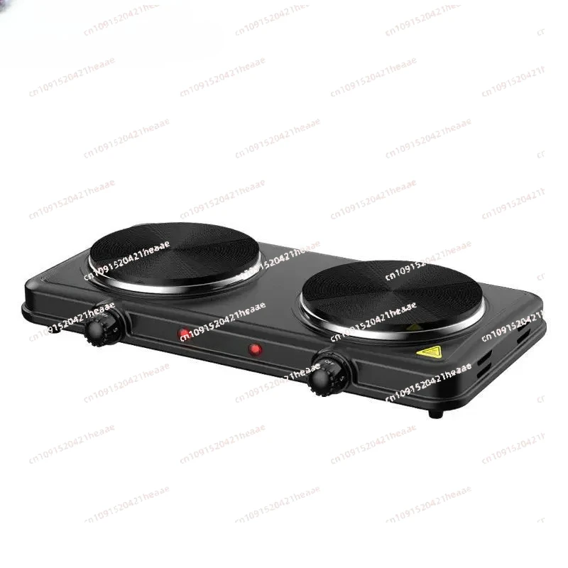 Suitable for  Power Indicator Lights, Easy to Clean  Electric Hot Plate, Countertop Double Cast Iron Burner,