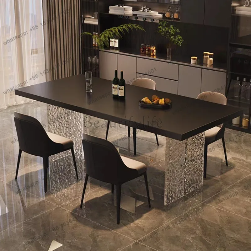 PG Acrylic Coffee Dining Table Conference Restaurant Kitchen Modern Dining Table Writing Lounge Mesas De Jantar Salon Furniture