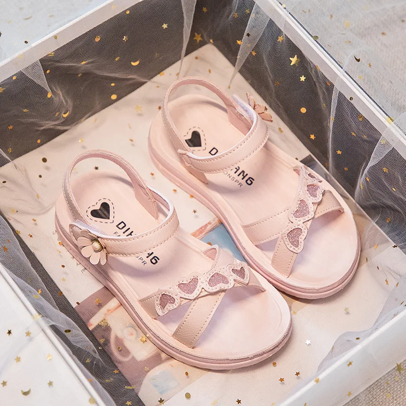 

Детские сандалии, новинка лета 209, модные нескользящие пляжные сандалии принцессы в иностранном стиле на мягкой подошве для девочек