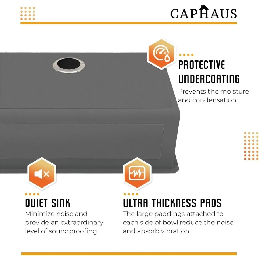 وعاء مطبخ فردي أو مزدوج 16 مقياس من الفولاذ المقاوم للصدأ مع خيارات متعددة الحجم بما في ذلك 30 بوصة و31 بوصة و3