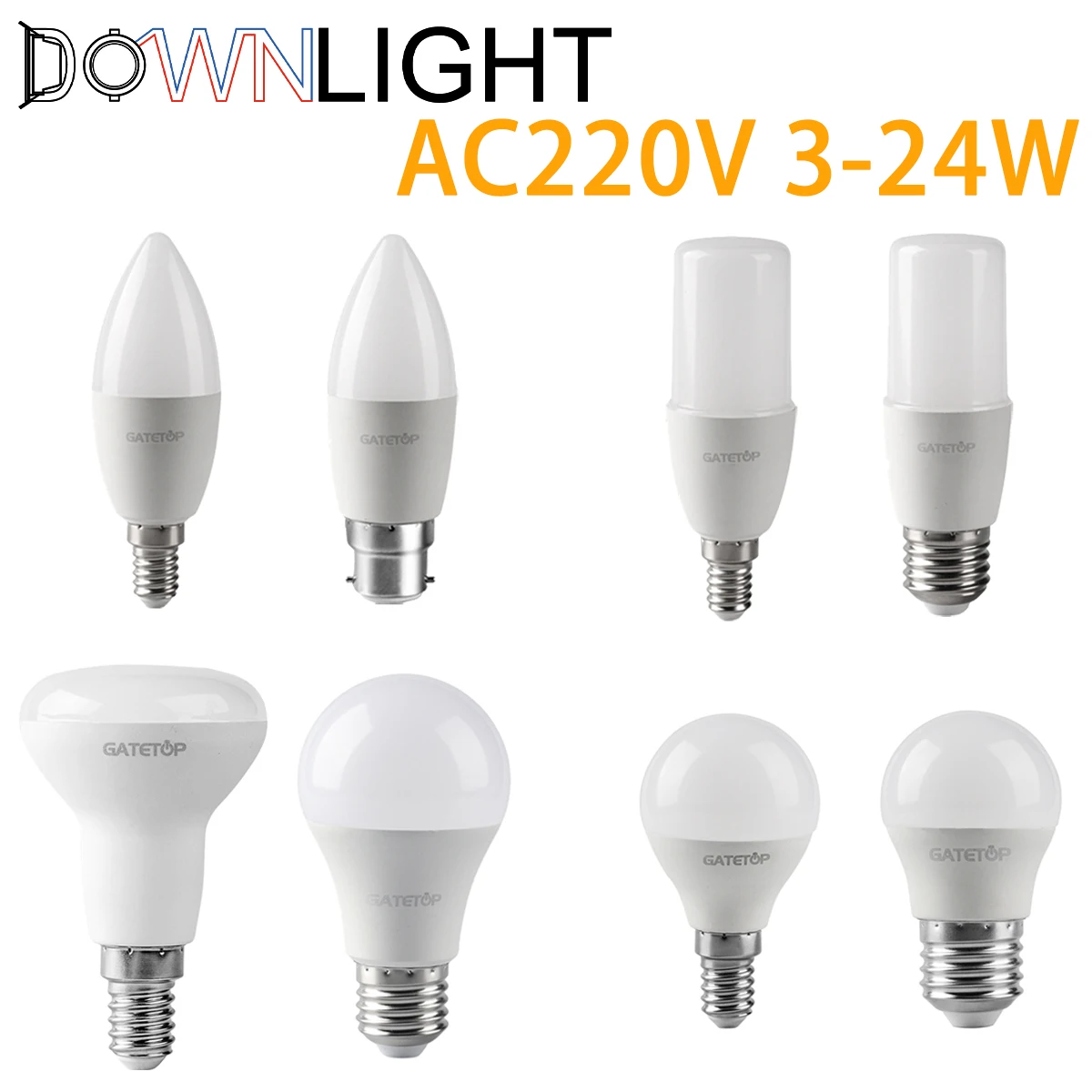 LED Energy Saving Bulb AC220V E14 E27 B22 3w-24w 3000K 4000K 6000K Lamp With Ce Rohs For Home Office Interior Decoration