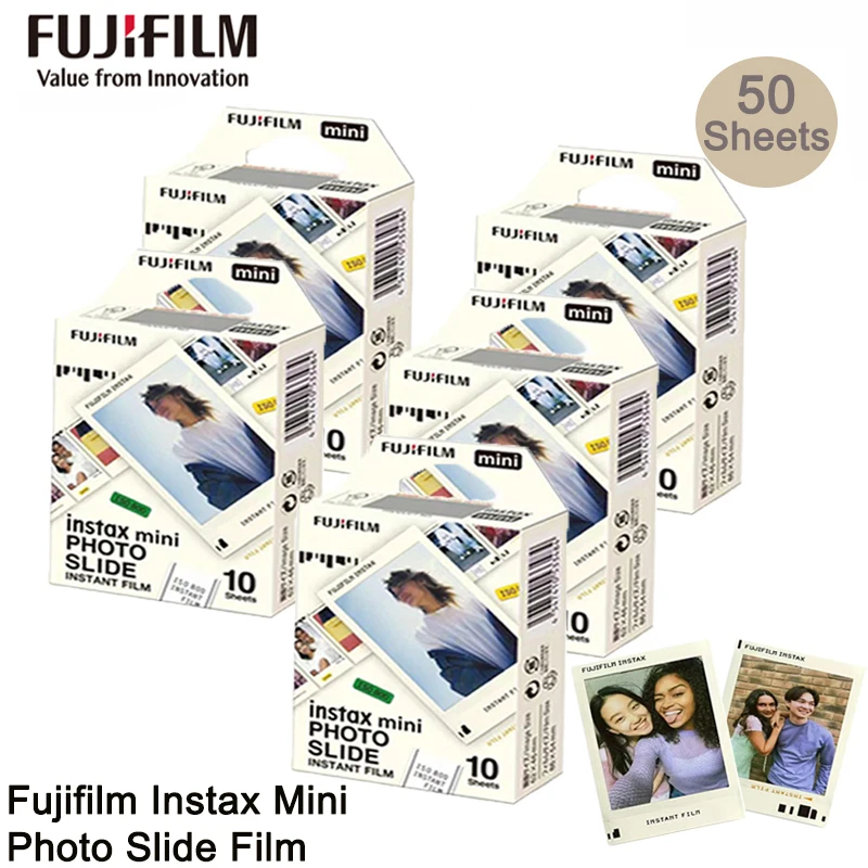 10-50 Sheets Fujifilm Mini Photo Slide Instax Film For Instax Mini 12 Film For Mini EVO 7+ 40 99 SE 90 Link 2/3 Instax Mini Film