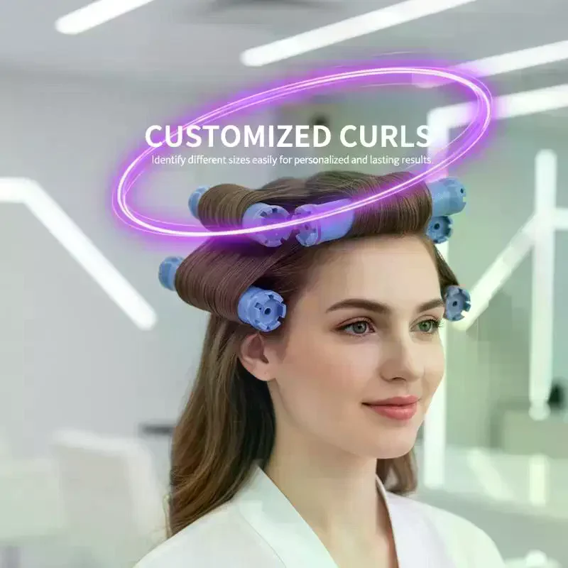 Professional 24V 140mm Digital Hot Perm Rods Electric Heated Curling Bars Salon Barber Wavy Hair Spiral Styling Tools