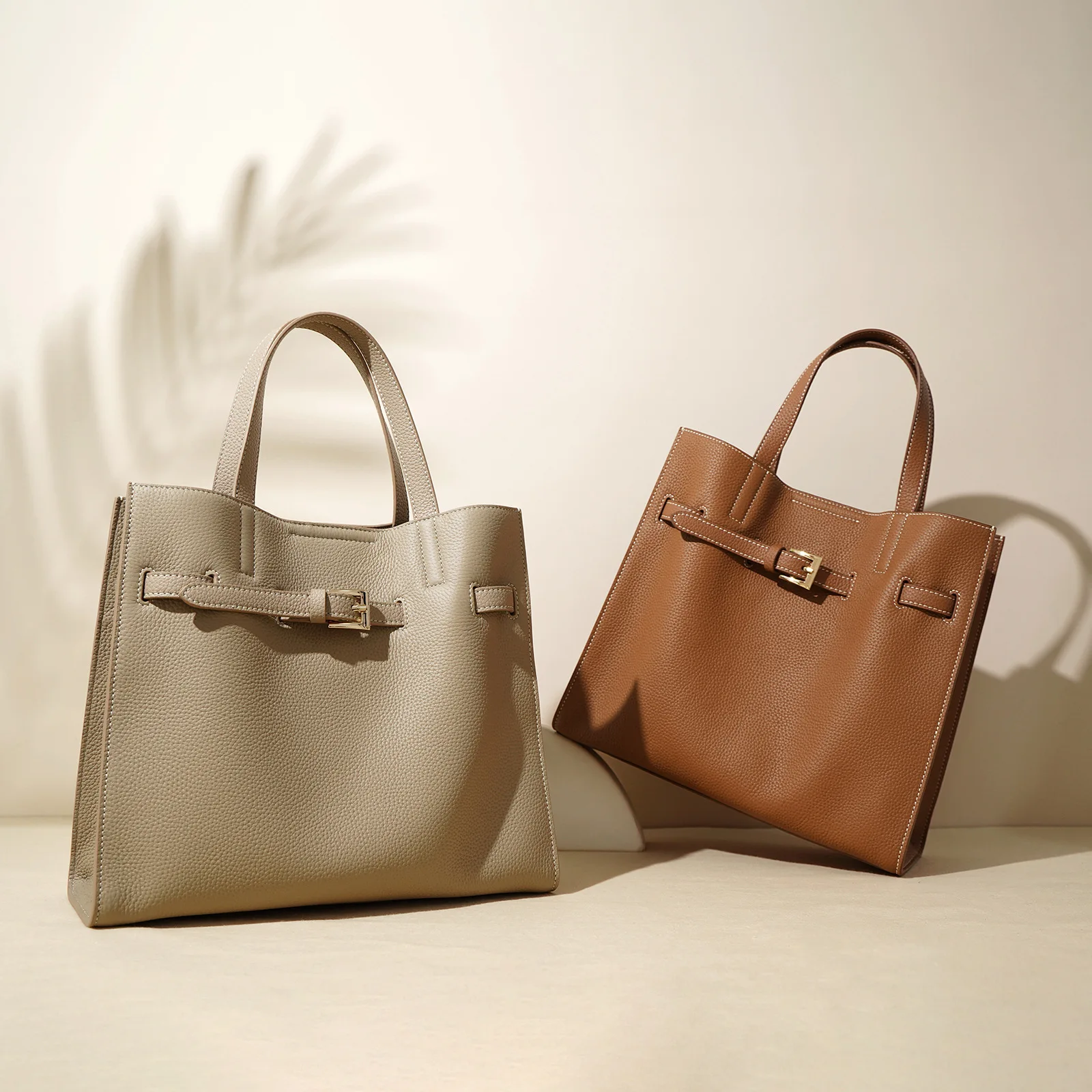 

New Arrivals: Top Layer Cowhide Leather Tote Bag for Women Large Capaci Commuter Bag Handheld Diagonal Briti Sle
