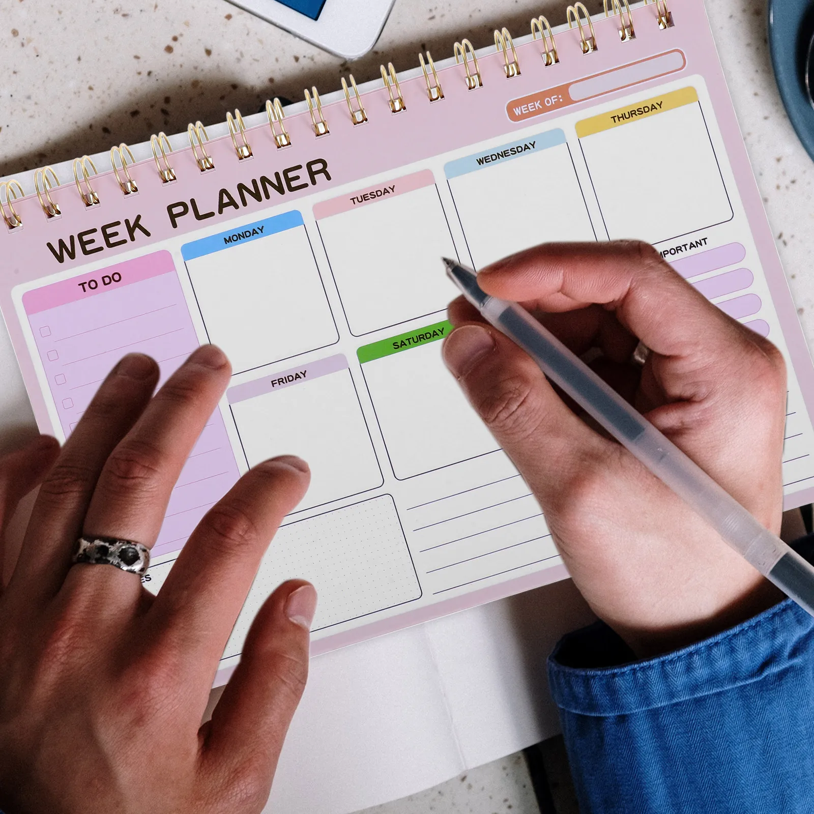 

Notebook Large Undated Weekly Journal Work Schedule Home School Office Planner To Do Pad Daily Planner Weekly Calendar Pad