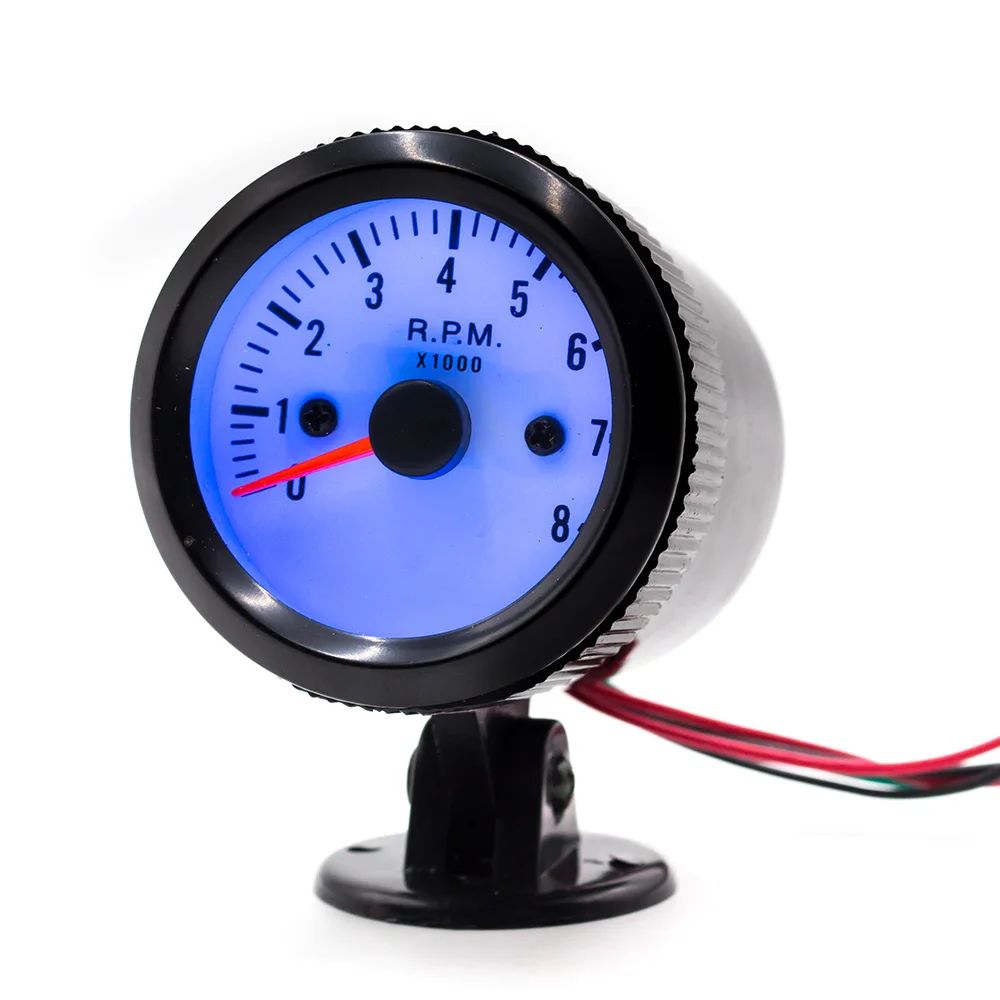 

YOMI 2"52MM 12V Car Auto Tachometer Gauge 0-8000RPM Mechanical Speed Meter Blue LED with Gauge Pod Holder Car RPM