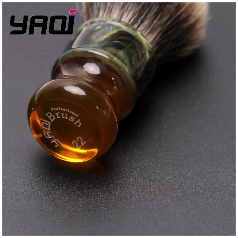 YAQI 22MM Sagrada Familia Two Band Hair Resin Handle Wet Shave Tools Men Shaving Products Wet Shave Brushes Men Mens Gift