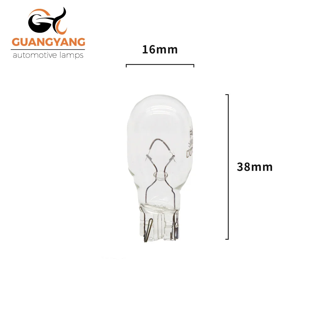 Luz Interior lateral para coche, bombillas halógenas automáticas, color blanco cálido, 10 piezas, W16W, T15, 12V, 16W