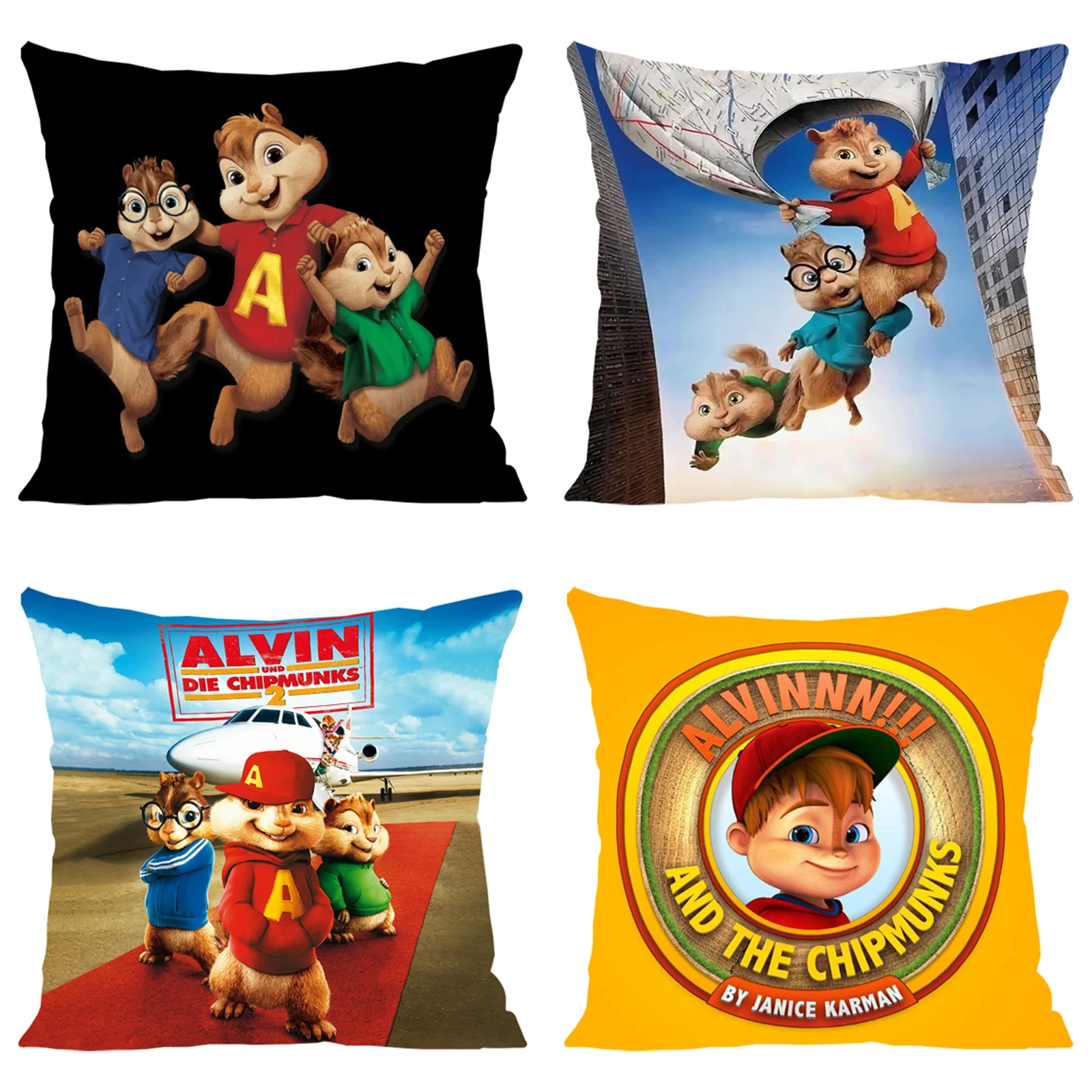 

A-Alvin And The Chipmunks Decorative Pillow Cover 45x45 Cushions Covers Luxury Cushion Cover for Living Room Cushions Home Decor