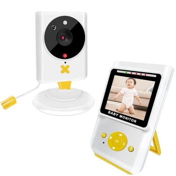 2.4 inch 2.4Ghz Wireless VOX Temperature Display Baby Monitor 2x Zoom Intercom Video Camera Babysistter