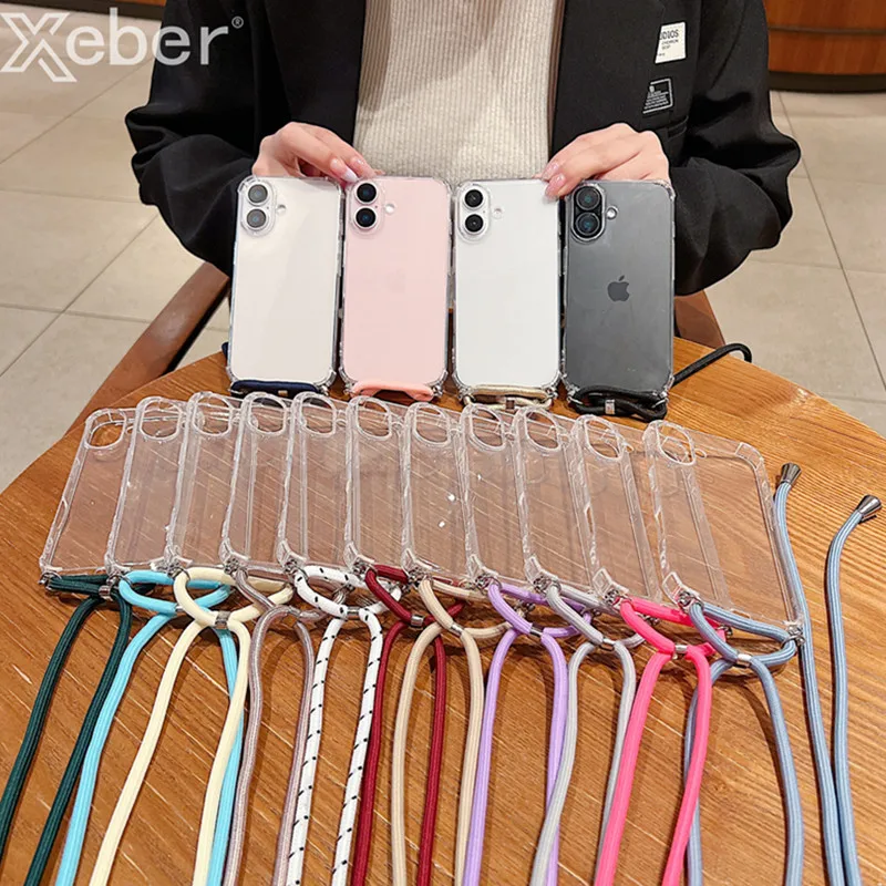 For iPhone 17 16 15 14 ProMax Crossbody Necklace Cord Lanyards Transparent Case For iPhone 11 12 13 Pro Max XS XR Soft Cover - AliExpress 202192403 For iPhone 17 16 15 14 ProMax Crossbody Necklace Cord Lanyards Transparent Case For iPhone 11 12 13 Pro Max XS XR Soft Cover - AliExpress 202192403