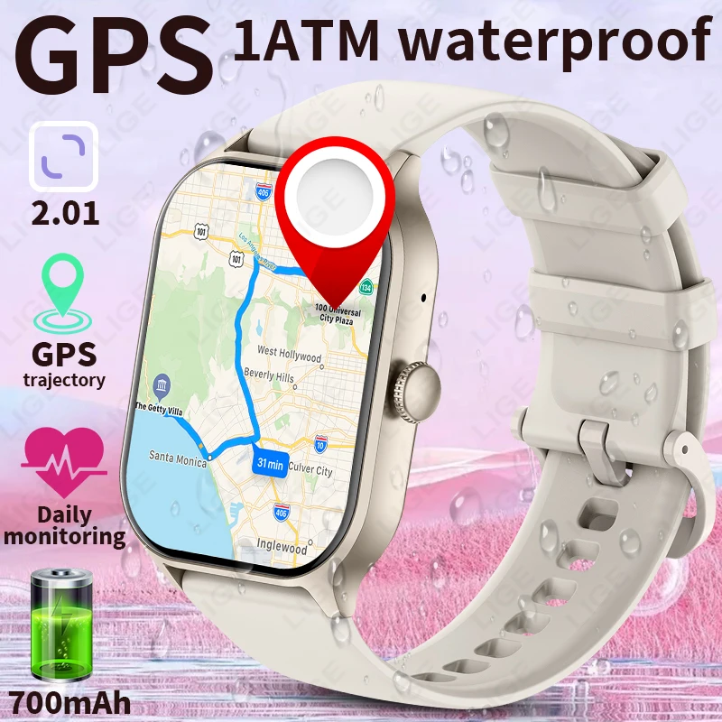 

Новые GPS-смарт-часы 2026 года для мужчин и женщин, военного класса, для активного отдыха, с музыкой, Bluetooth-звонками, водонепроницаемые, для Android и iOS