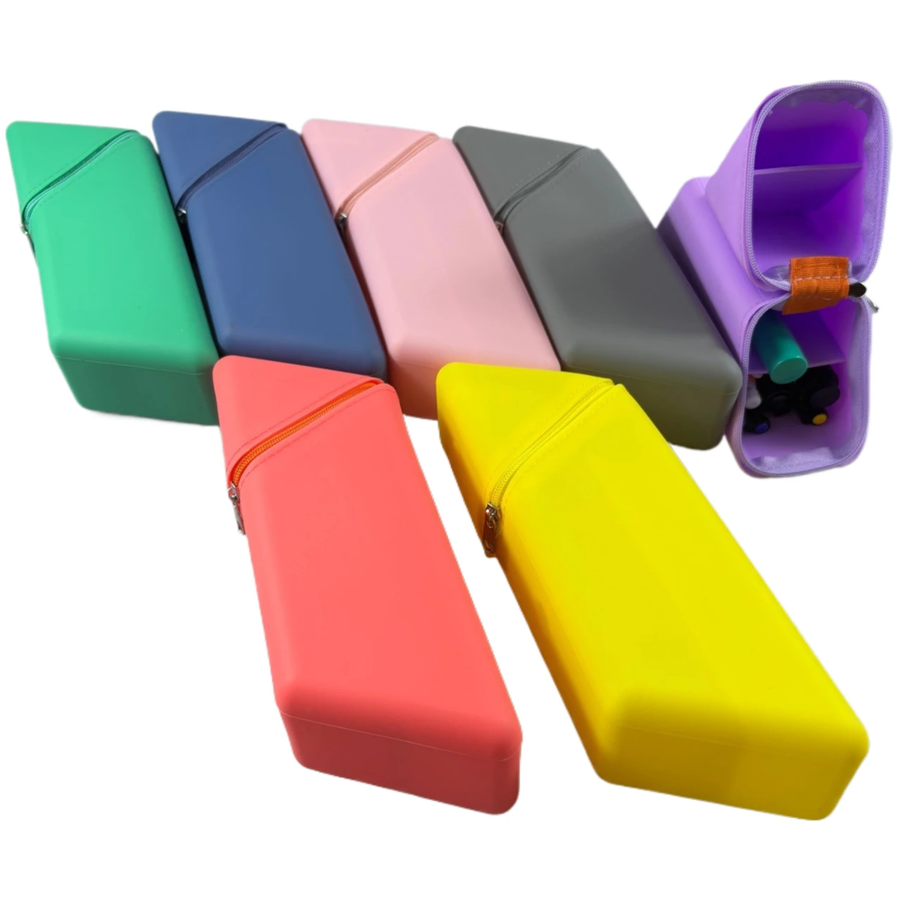 Складной держатель для ручек, расширяемый силиконовый настольный органайзер для офиса и учебы, компактный портативный подарок для студентов, учителей