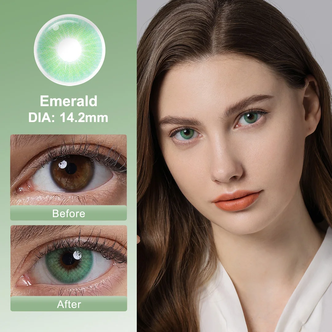 Image 4: FreshGo Hidrocor lentilles de contact de couleur pour les yeux lentilles de contact bleues lentilles de couleur des yeux élève avec lentilles pour le maquillage beauté annuel